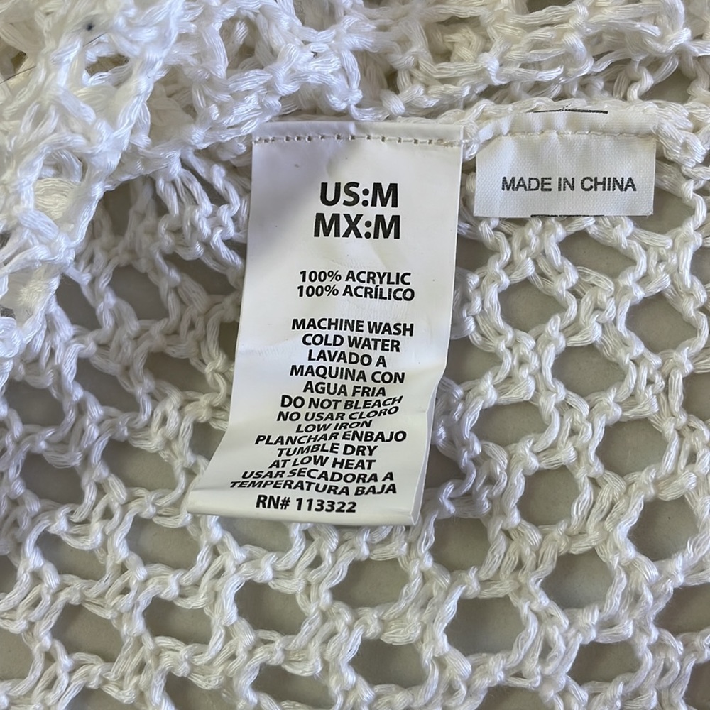 NWT Ocean Blue Crochet Cover up Dress Size Med - Picture 6 of 7